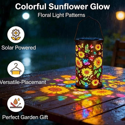 Solar Sunflower Lantern Outdoor Waterproof Hanging Garden Yard Patio Light