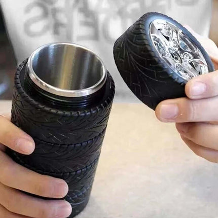 Tire Shape Stainless Steel Interior Mug 11oz 300ml Durable Coffee Tea Cup