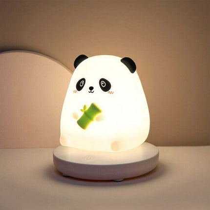 LED Animal Night Light Silicone Rechargeable Bedside Lamp for Gift