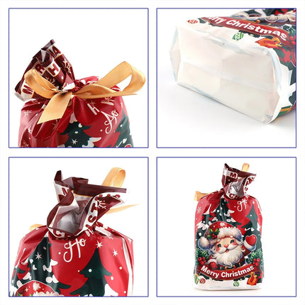 50PCS 3Patterns Christmas Wrapping Bags Gift Bags 15X23CM Xmas Day