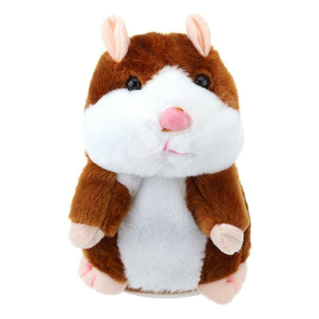 16cm Talking Hamster Plush Toy, Repeats What You Say, Mimicry Pet Toy