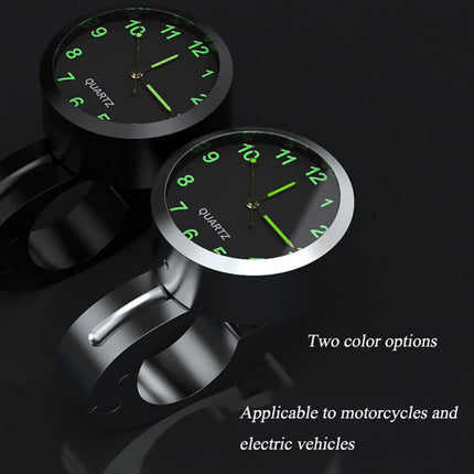 Waterproof Glow-in-the-Dark Motorcycle Bike Clock Handlebar Mount