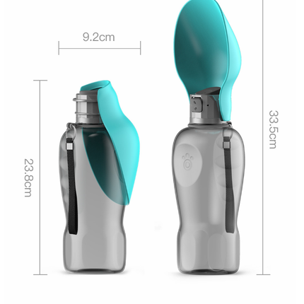 800ml Portable Dog Water Bottle for Outdoor Travel Hiking Walking
