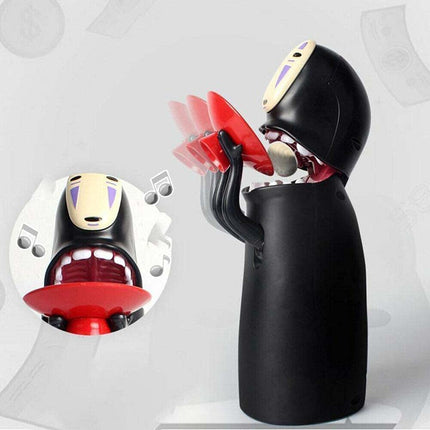 Spirited Away No Face Kaonashi Coin Bank Music Piggy Bank Figure Gift Anime
