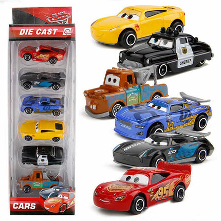 6x Pixar Cars Diecast Toy Set Lightning McQueen Racer Xmas Collection