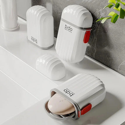 Travel Waterproof Soap Case with Lid, Portable Soap Dish Holder Container
