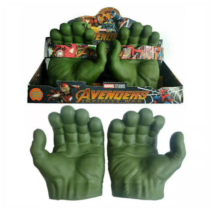 Green Monster Smash Hands Pair Cosplay Soft Gloves Party Toy