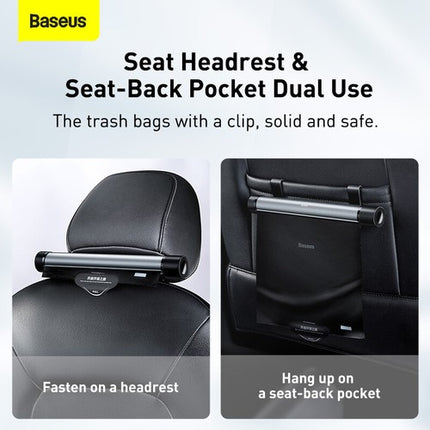 Baseus Car Dustbin Backseat Storage Organizer Trash Bag 40 Garbage Bags