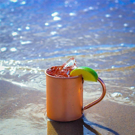 450ML Pure Copper Moscow Mule Mug for Camping, Coffee, Beer, Cocktail