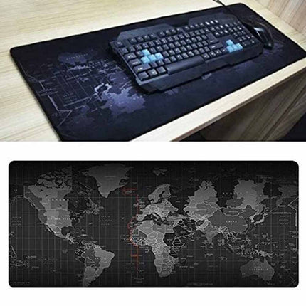 90x40cm World Map Non-Slip Gaming Desk Mat for Mouse & Keyboard