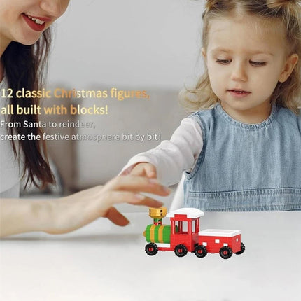 Santa Claus Design Building Blocks Set, 6Pcs Christmas Ornaments