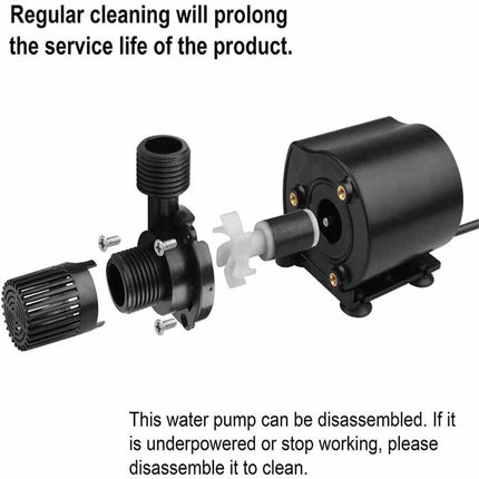 DC 12V Submersible Brushless Water Pump Aquarium Fountain Fish Pond 500L/H