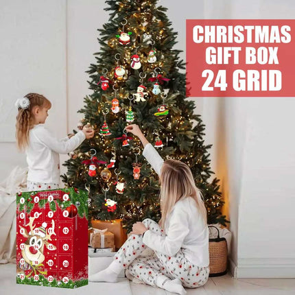 Christmas Advent Calendar with 24 Hanging Toys Countdown Set