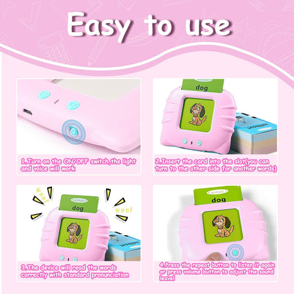 Talking Flash Cards Educational Sound Learning Words Toddler  Gift