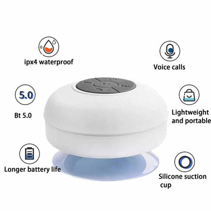Wireless Shower Speaker Waterproof Bluetooth 5.0 with Suction Cup