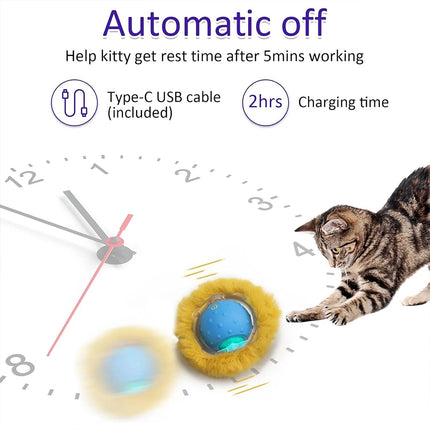 Interactive Cat Toy Chirping Hide Seek Catching Game Ball Smart
