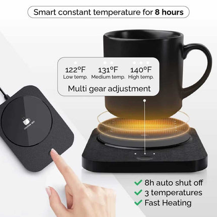 Smart USB Mug Warmer 3-Level Heating Pad for Coffee Tea Milk