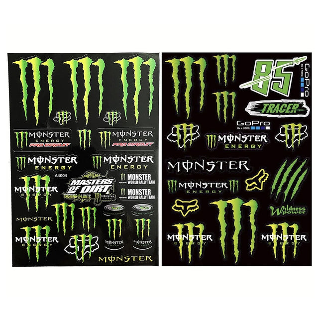 2 Whole Sheets Motorbike Helmet Decals & Bike Stickers DIY