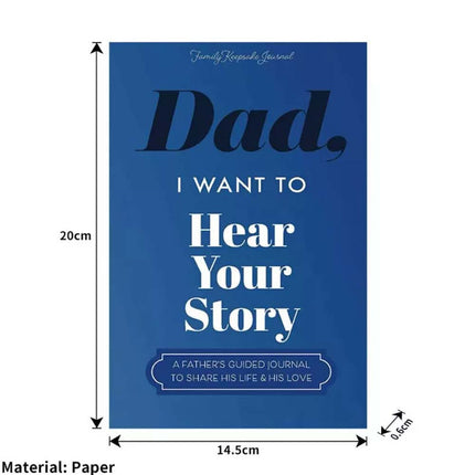 Dad Mom I Want to Hear Your Story Father's Journal Life Notebook Gift