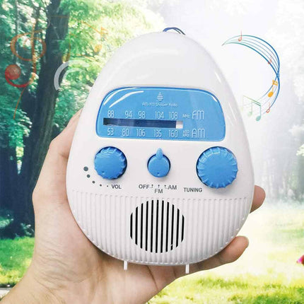 Portable Waterproof Shower Radio FM/AM, Music for Bathroom Bath