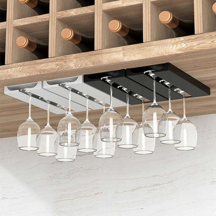 2X Wine Glass Holder Hanging Rack, Multi-function Stemware Storage Hanger
