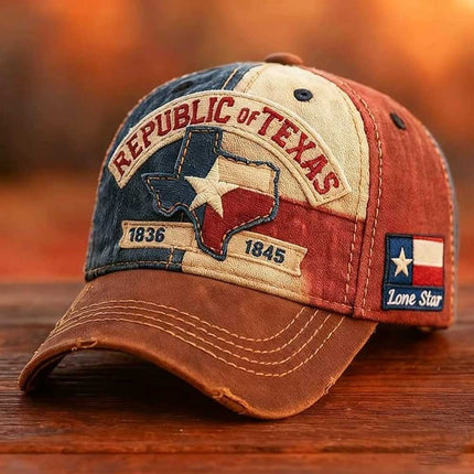 Unisex Texas Republic Baseball Cap 1836-1845 Lone Star Legacy Hat