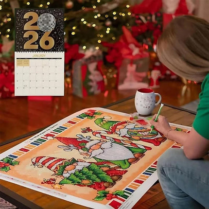 2026 Diamond Painting Calendar Kit – DIY Wall Art with 12 Months