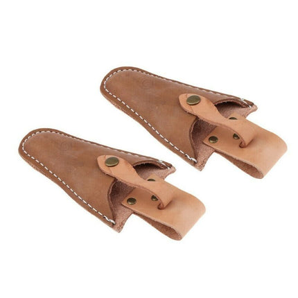 2PCS Brown PU Leather Secateurs Holster Belt Pouch for Garden Tool Scissors