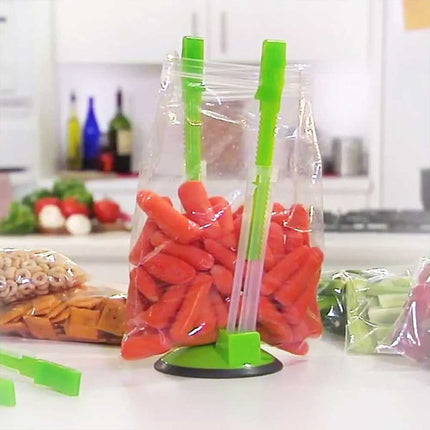 3x Baggy Rack Holder Stand for Food Prep, Freezer & Ziplock Bags