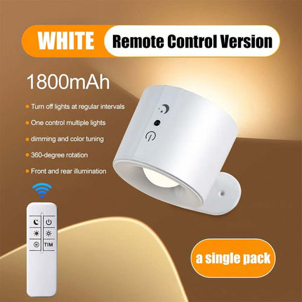 Rechargeable LED Magnetic Wall Mounted Night Lamp with Remote