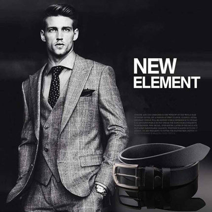 Men's Genuine Full Grain Leather Casual Belt 125cm Top Quality