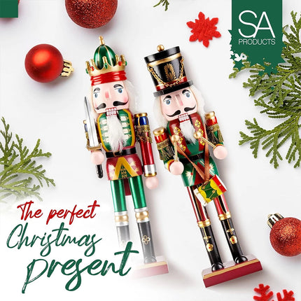 Wooden Nutcracker Figurine Traditional Xmas Festive Home Decor