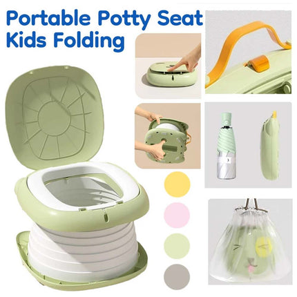 Portable Folding Potty Training Seat for Toddlers - Travel Toilet for Car & Camping