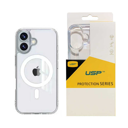 For iPhone 16/15/14 Pro Max: Clear Magnetic MagSafe Case, Hard Acrylic Cover