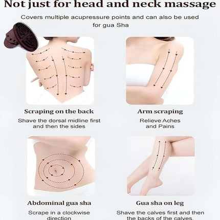 2 Pcs Meridian Pressure Brush Body Massage Brush for Back Legs Arms