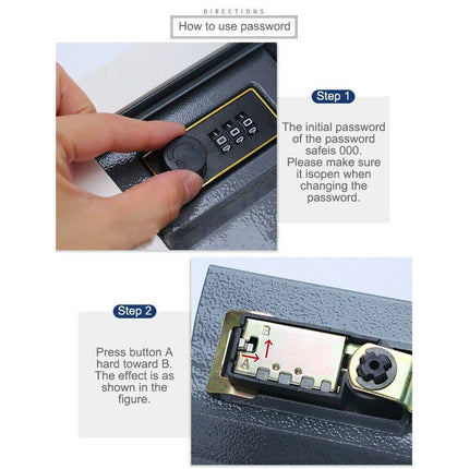 Portable Hidden Book Safe with Combination Lock, 18cm Secret Storage Box