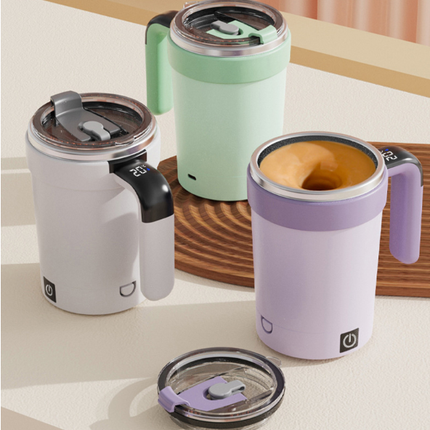Rechargeable Automatic Stirring Cup, Magnetic Mixer Stainless Steel Coffee Mug