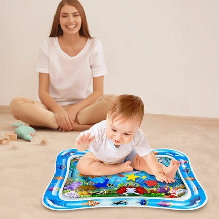 Inflatable Water Play Mat Sea World Tummy Time Fun Toddler Infant