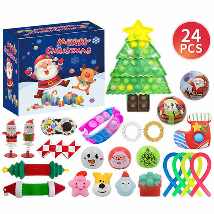 24 Days Christmas Advent Calendar Fidget Toy Countdown Gift Set