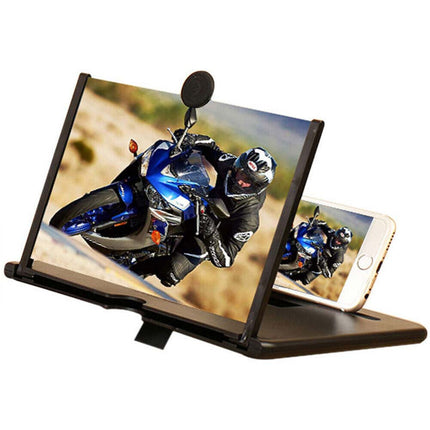 Folding 12 inch Screen Magnifier Stand, 3D Adjustable HD Phone Holder