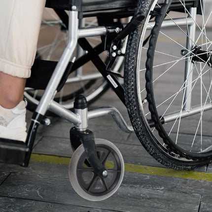 2X 7" Heavy Duty Wheelchair Front Wheels Smooth Caster Solid Replacement