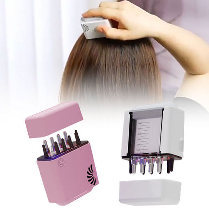 Electric Scalp Massager Red Light Vibration Hair Oil Applicator Hot Therapy