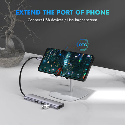 5-in-1 USB-C Multiport Adapter with HDMI, 3 USB 3.0 & PD