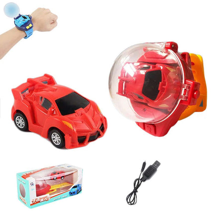 Car-Themed Remote Control Watch Toy for Boys, Analog Cartoon Car Gift