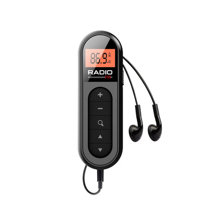 Portable Mini FM Radio with Clip, Rechargeable for Tour Guide & Racing