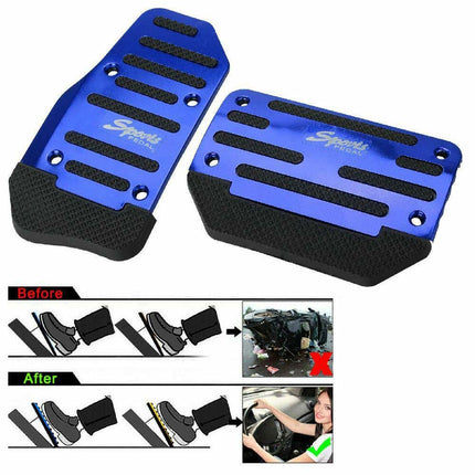 Automatic Car Pedal Covers 2PCS Blue Non Slip Gas Brake Accelerator Pad