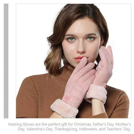 USB Heated Gloves Women Hand Warmer Ladies Winter Warm Gloves
