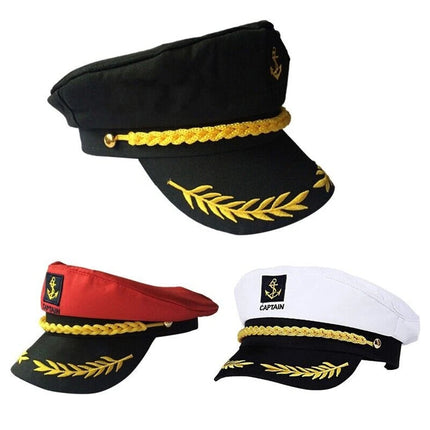 Navy Captain Hat, Skipper Yacht Hat, Sailor Costume Cosplay Fancy Dress