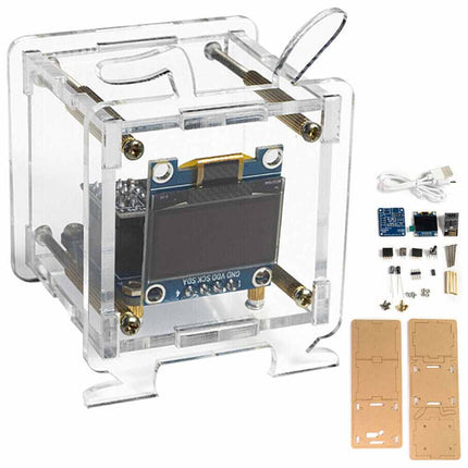 DIY Electronic OLED Mini Clock Kit with Shell Soldering Project