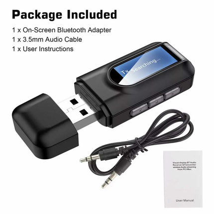 4-in-1 Bluetooth 5.0 Wireless Audio Adapter with 3.5mm & USB for TV/Car
